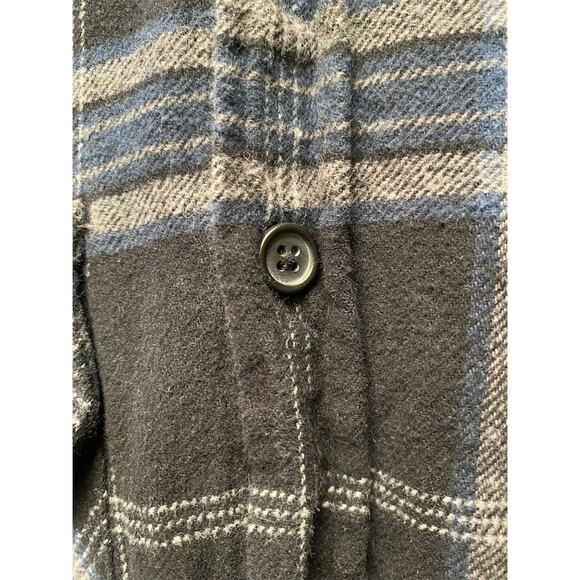 Howitzer Men's Plaid Flannel Shirt Jacket Blue Long Sleeve Size L Warm Cozy Soft - Picture 3 of 13